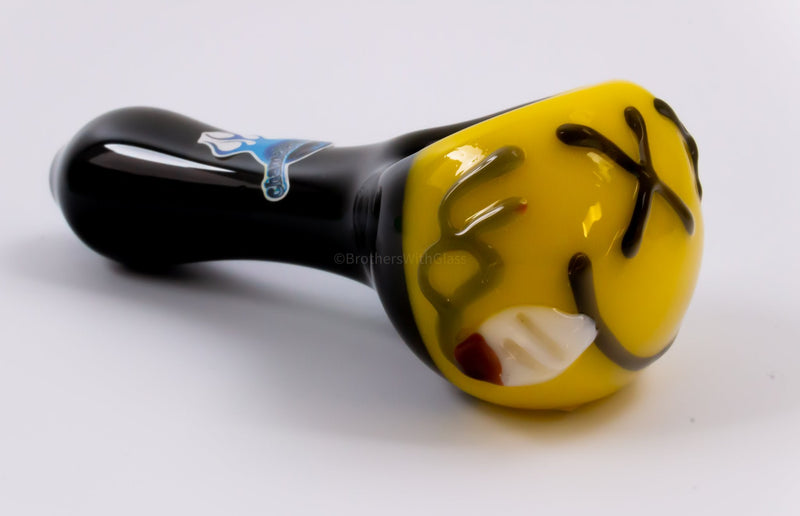Chameleon Glass Have A Nice Day Hand Pipe - Stoney Emoji.