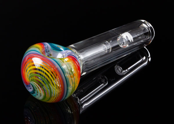 Chameleon Glass Heady Spill Proof Monsoon Spubbler Water Pipe - Rainbow Spiral.