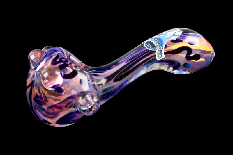 Chameleon Glass Hemisphere Inside Out Lay Back Sherlock Hand Pipe.