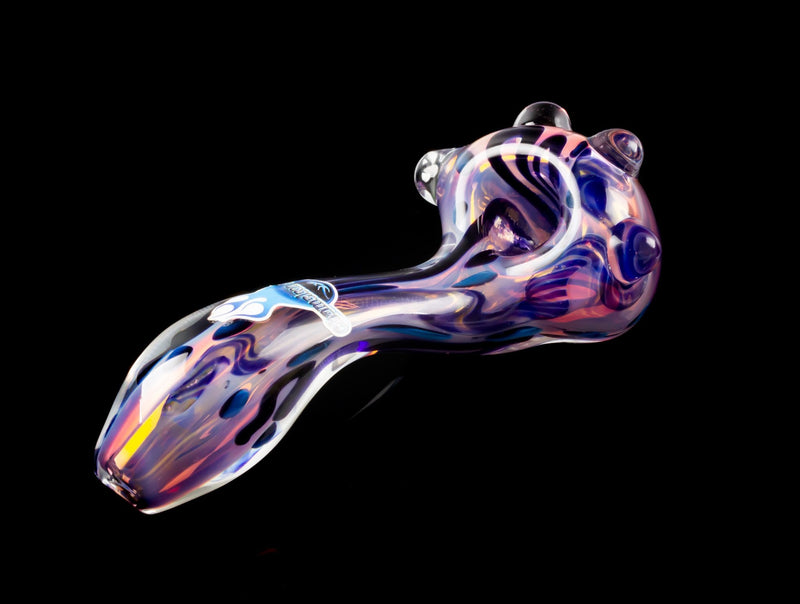 Chameleon Glass Hemisphere Inside Out Lay Back Sherlock Hand Pipe.