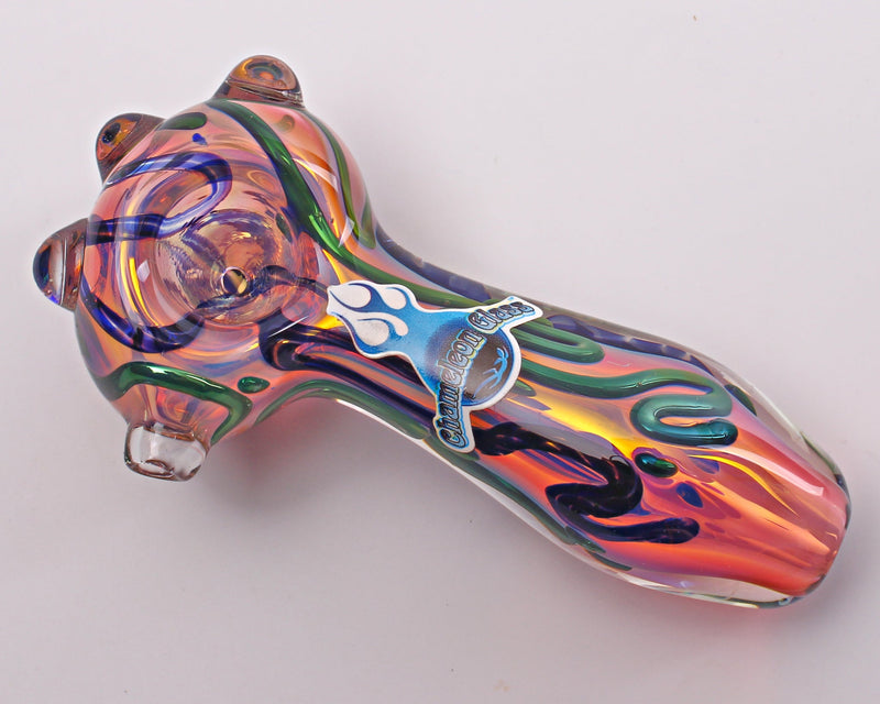 Chameleon Glass Hemisphere Inside Out Spoon Hand Pipe Chameleon Glass