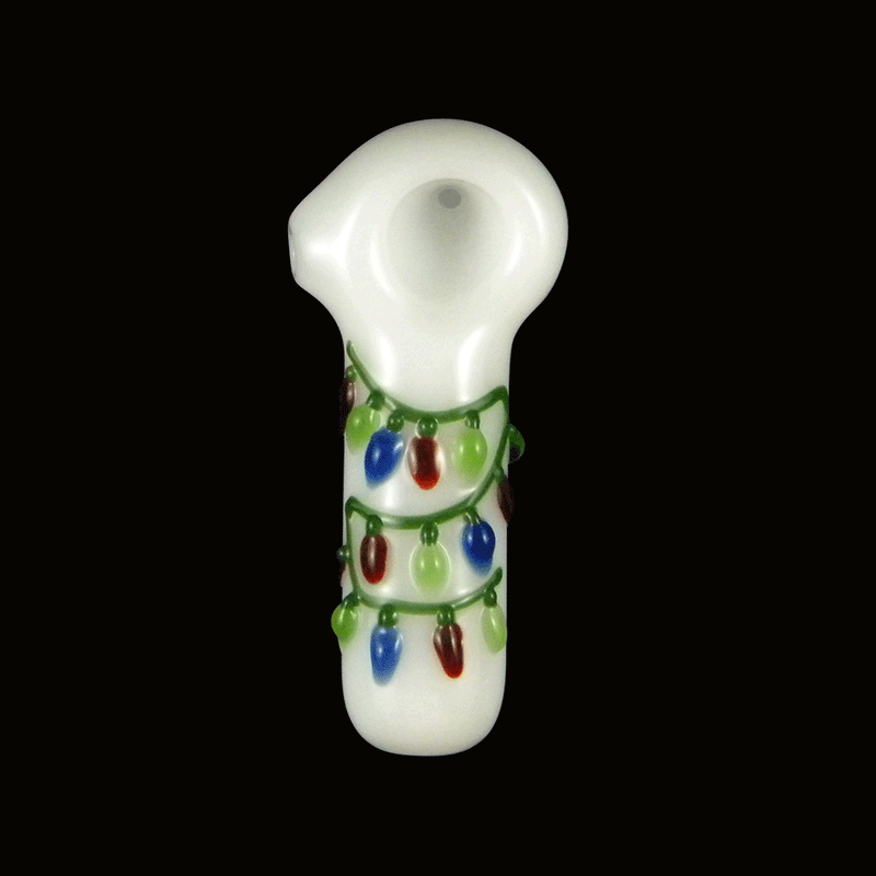 Chameleon Glass Holiday Lights Hand Pipe.
