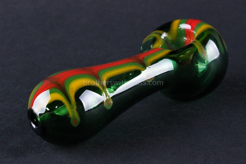 Chameleon Glass Irie Rasta Hand Pipe - Green.