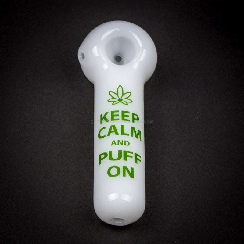 Chameleon Glass Keep Calm And Puff On Hand Pipe.