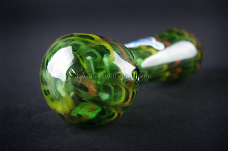 Chameleon Glass Perfect Storm Hand Pipe - Green Rake.