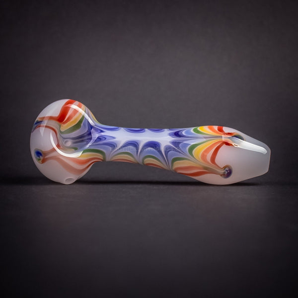 Chameleon Glass Rainbow Splat Hand Pipe.