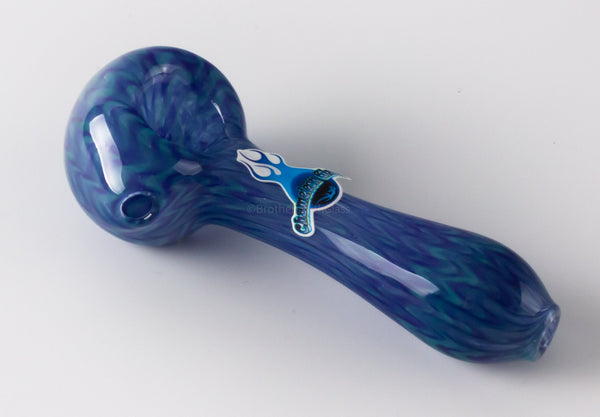 Chameleon Glass Raked Hand Pipe - Blue and Purple.