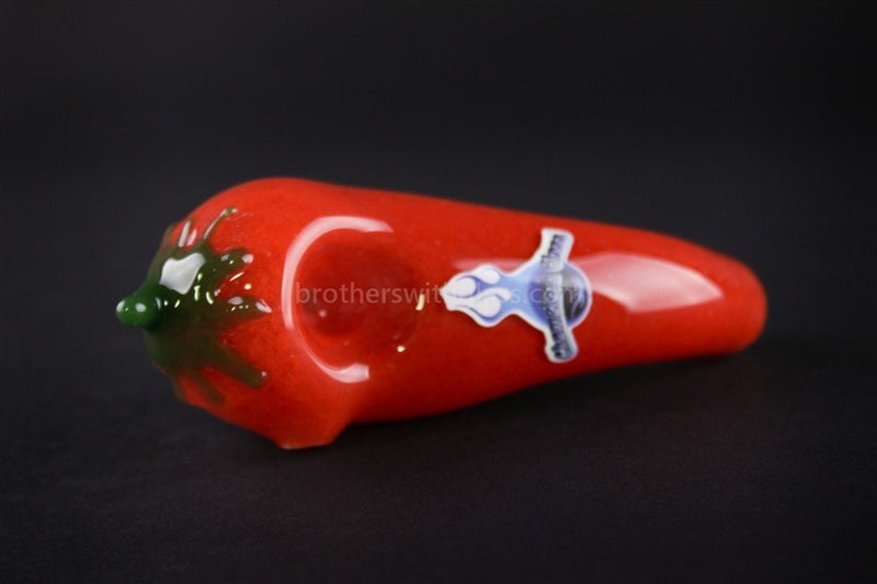 Chameleon Glass Red Poblano Chili Pepper Hand Pipe.