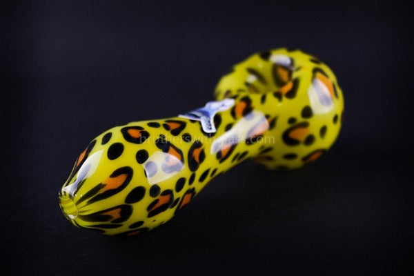 Chameleon Glass Safari Hand Pipe - Yellow Cheetah.