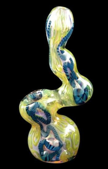 Chameleon Glass Saturn Sherlock Bubbler.