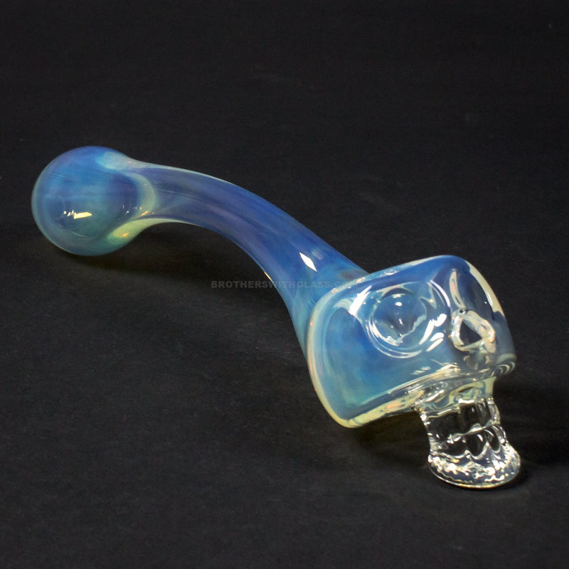 Chameleon Glass Skull Head Gandalf Hand Pipe.