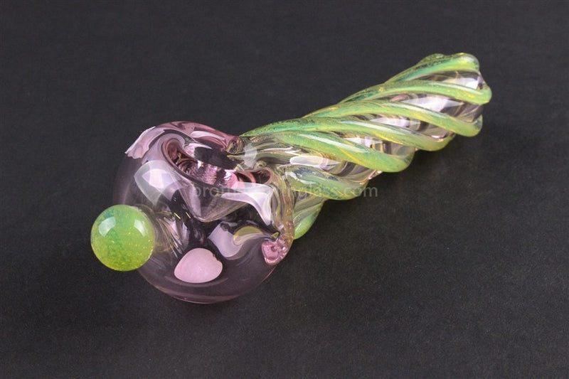Chameleon Glass Slyme Twist On Pink Hand Pipe.
