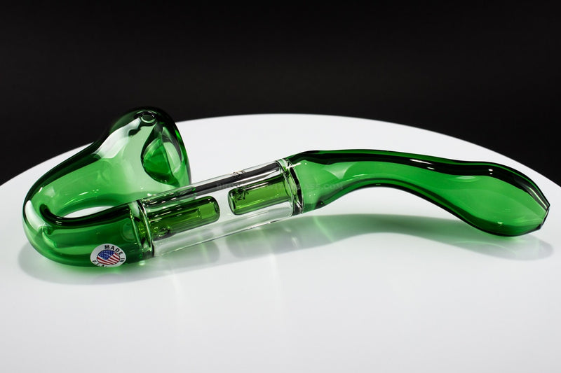 Chameleon Glass Spill Proof Sherlock Monsoon Spubbler Water Pipe - Green.