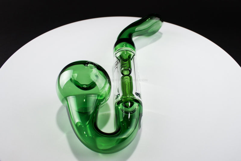 Chameleon Glass Spill Proof Sherlock Monsoon Spubbler Water Pipe - Green.
