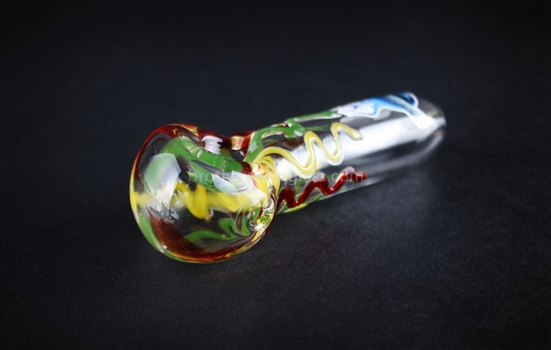 Chameleon Glass Squigee Hand Pipe - Irie Clear.