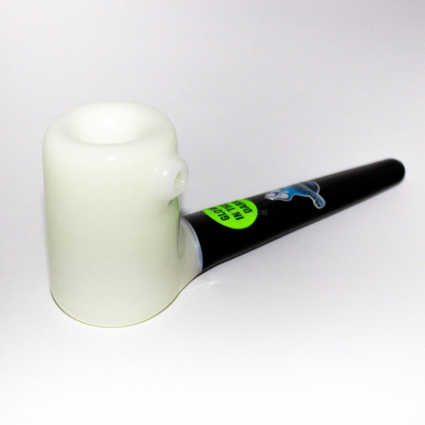 Chameleon Glass The Vern Traditional Style Hand Pipe - Glow in the Dark.