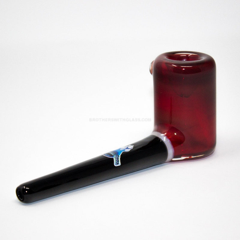 Chameleon Glass The Vern Traditional Style Hand Pipe - Red Elvis.