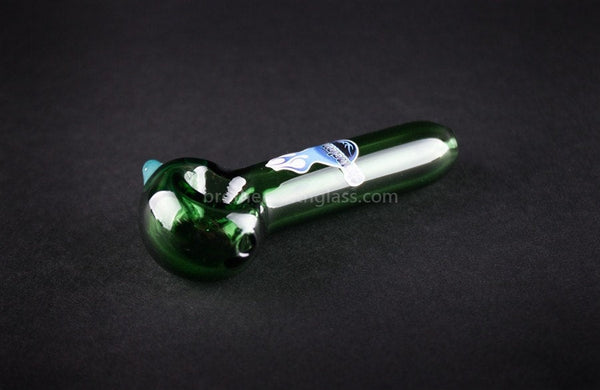 Chameleon Glass Three Dot Hand Pipe - Green.