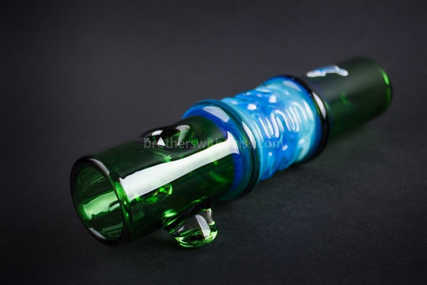 Chameleon Glass Thunder Stick Steamroller Hand Pipe - Green.