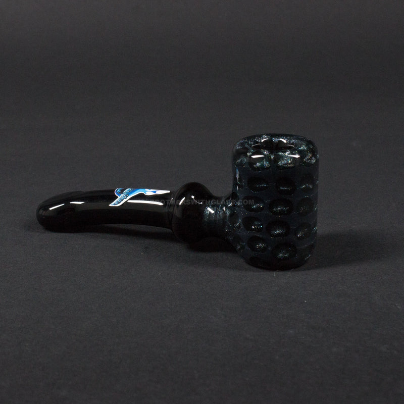 Chameleon Glass Traditional Style Cobb Hand Pipe - Blue Leprechaun.