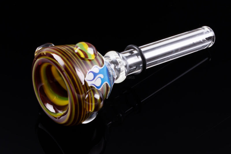 Chameleon Glass Twisted Cane Dubdancer Push Bowl Slide - 9mm.