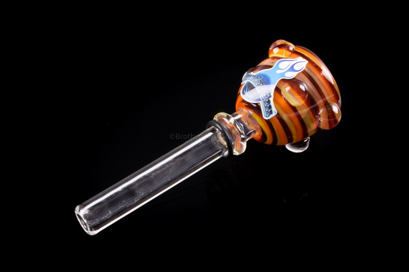 Chameleon Glass Twisted Cane Firedancer Push Bowl Slide - 9mm.