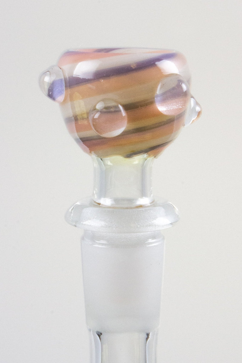 Chameleon Glass Twisted Cane Moondancer Push Bowl Slide - 14mm.