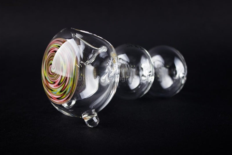 Chameleon Glass Typhoon Triple Bubble Reversal Hand Pipe - Natural.