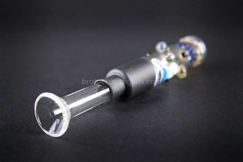 Chameleon Glass Worked Deco Blunt Hand Pipe.