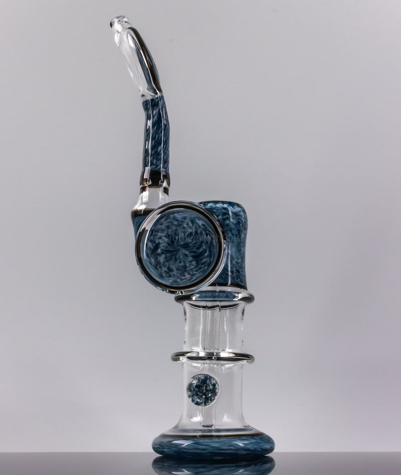 Chasteen Glassworks Bubbler With Blue Frit Discs.