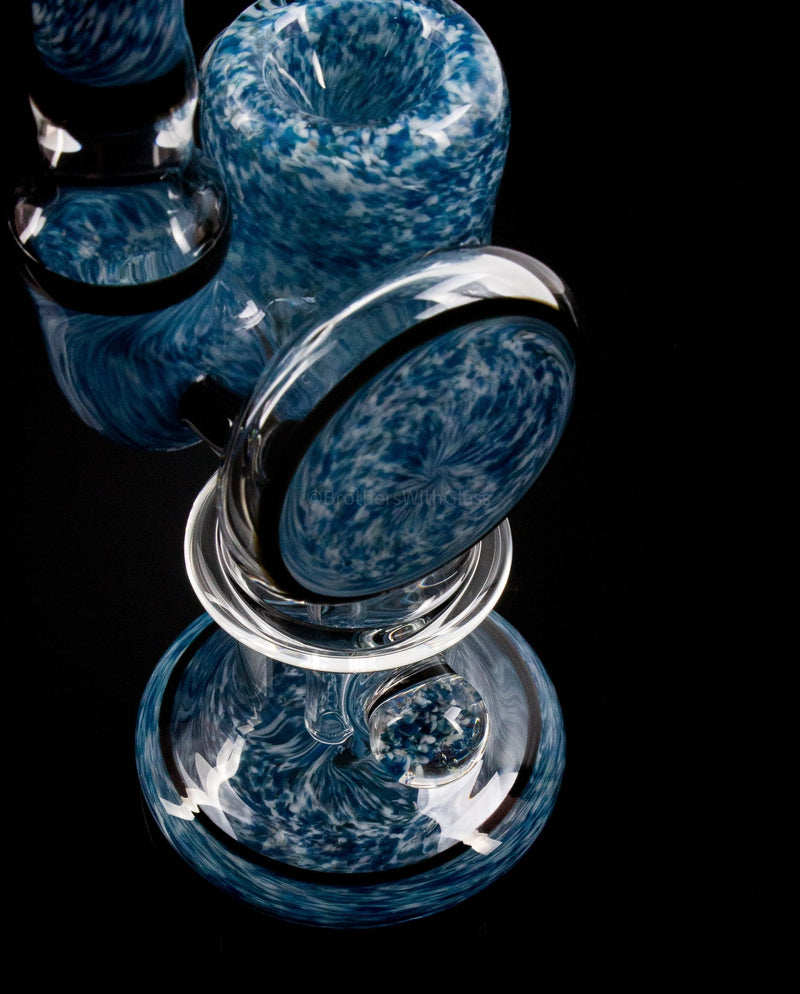 Chasteen Glassworks Bubbler With Blue Frit Discs.