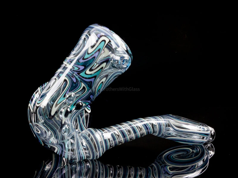 Chasteen Glassworks Full Color Wig Wag Sherlock Hand Pipe.