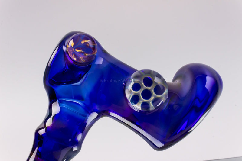 Chasteen Glassworks Fumed Hammer Hand Pipe with Honeycomb Millie.