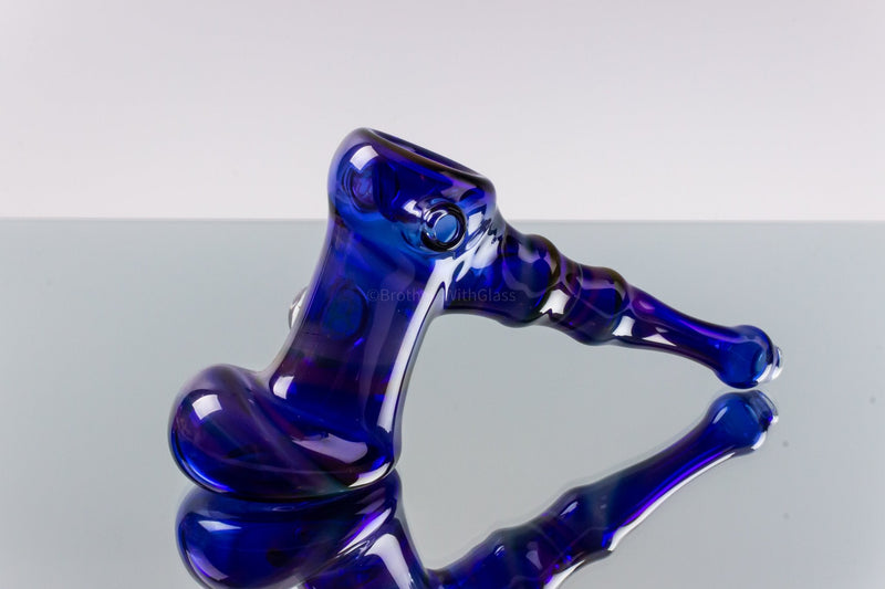 Chasteen Glassworks Fumed Hammer Hand Pipe with Honeycomb Millie.