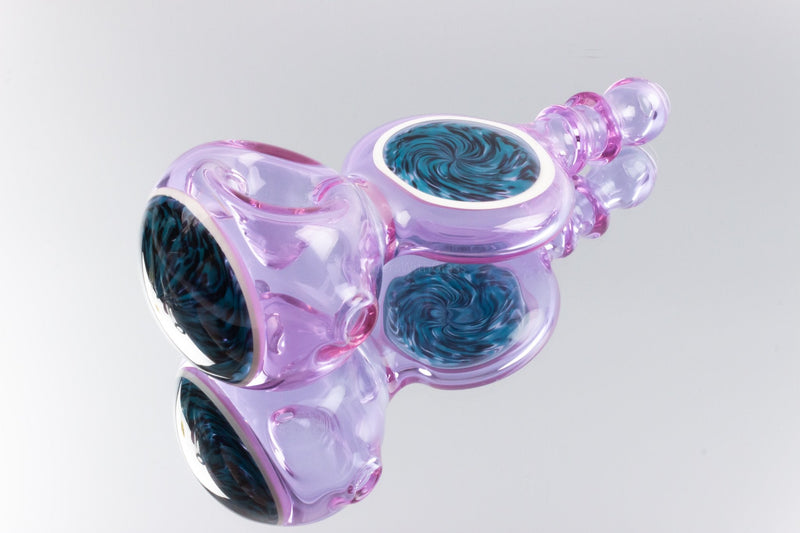 Chasteen Glassworks Lavender Wig Wag Disc Spoon Hand Pipe.