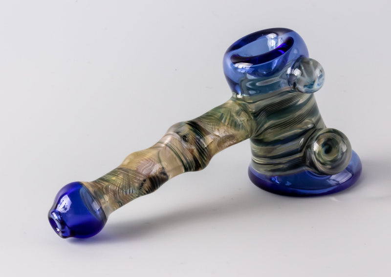 Chasteen Glassworks Worked and Wrapped Hammer Hand Pipe.