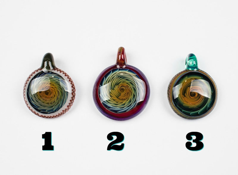 Choice of Three Circle Inside Out Pendants by JB Glass.
