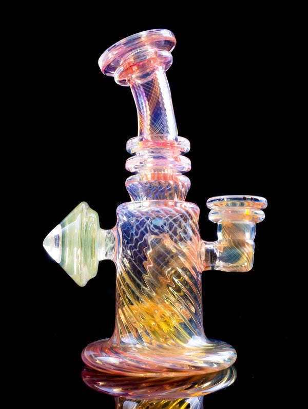 DOOM Glass Mini Scalloped Fume Dab Rig - 1.