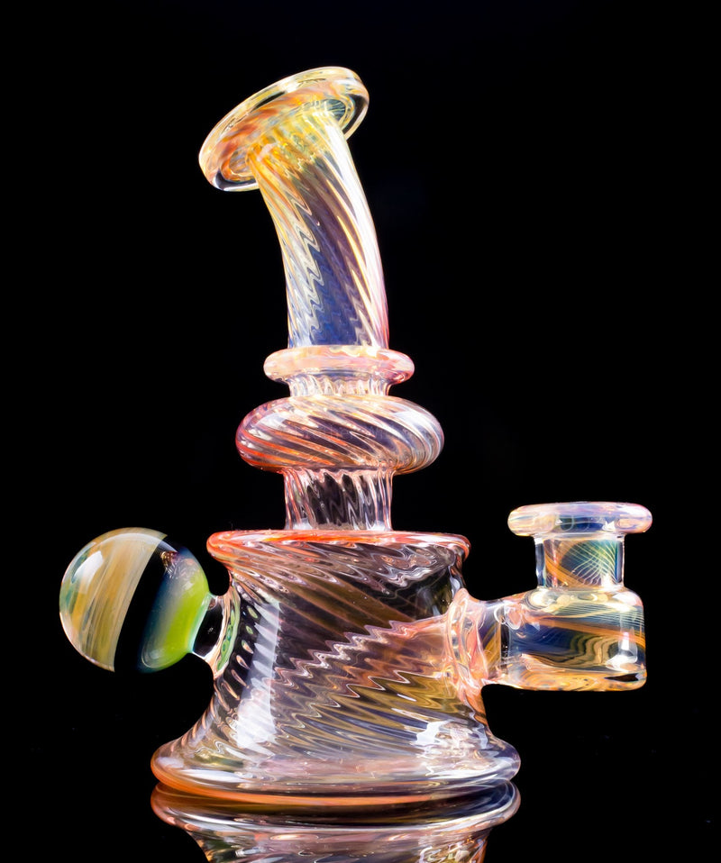 DOOM Glass Mini Scalloped Fume Dab Rig - 3.