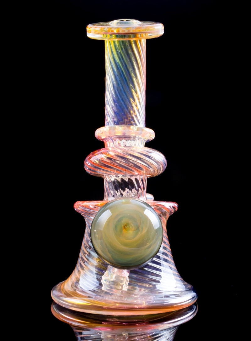 DOOM Glass Mini Scalloped Fume Dab Rig - 3.