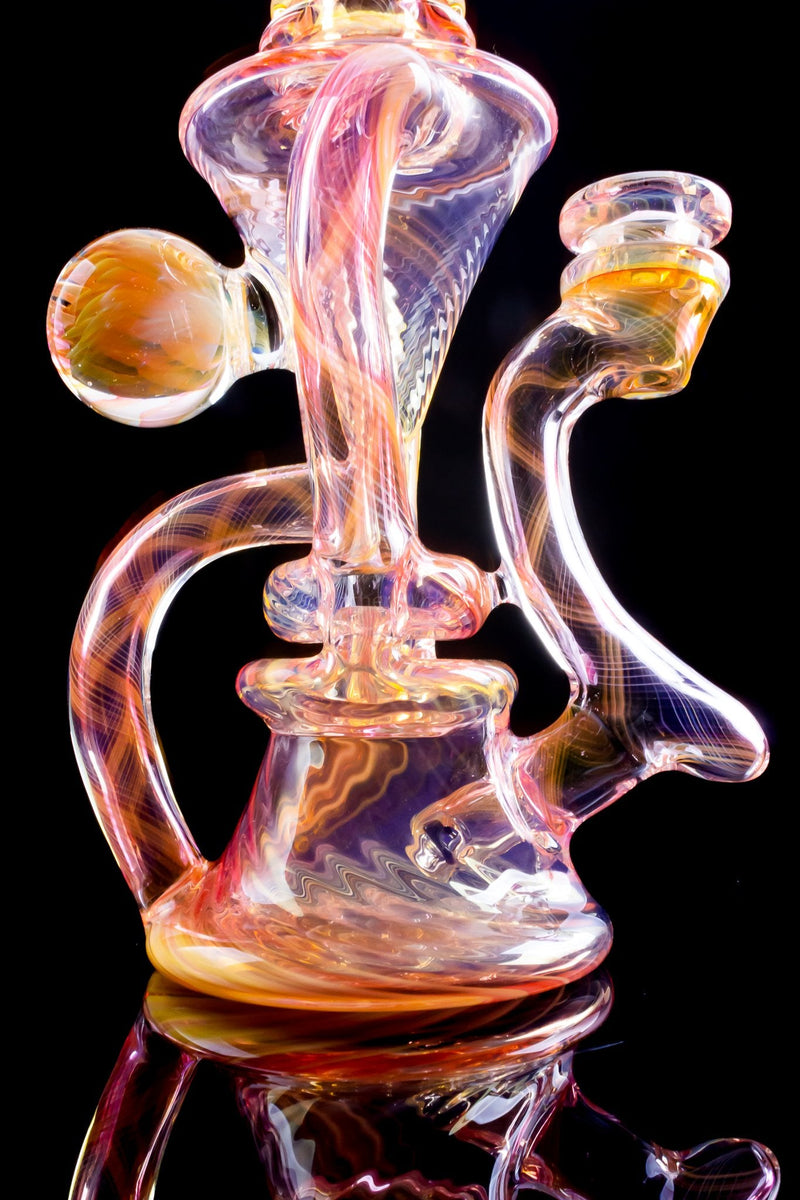 DOOM Glass Scalloped Fume Recycler Dab Rig - 8.