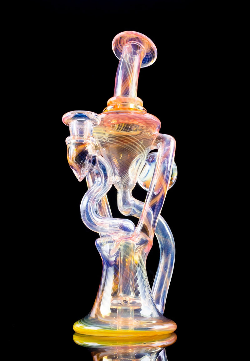 DOOM Glass Scalloped Fume Recycler Dab Rig - 9.