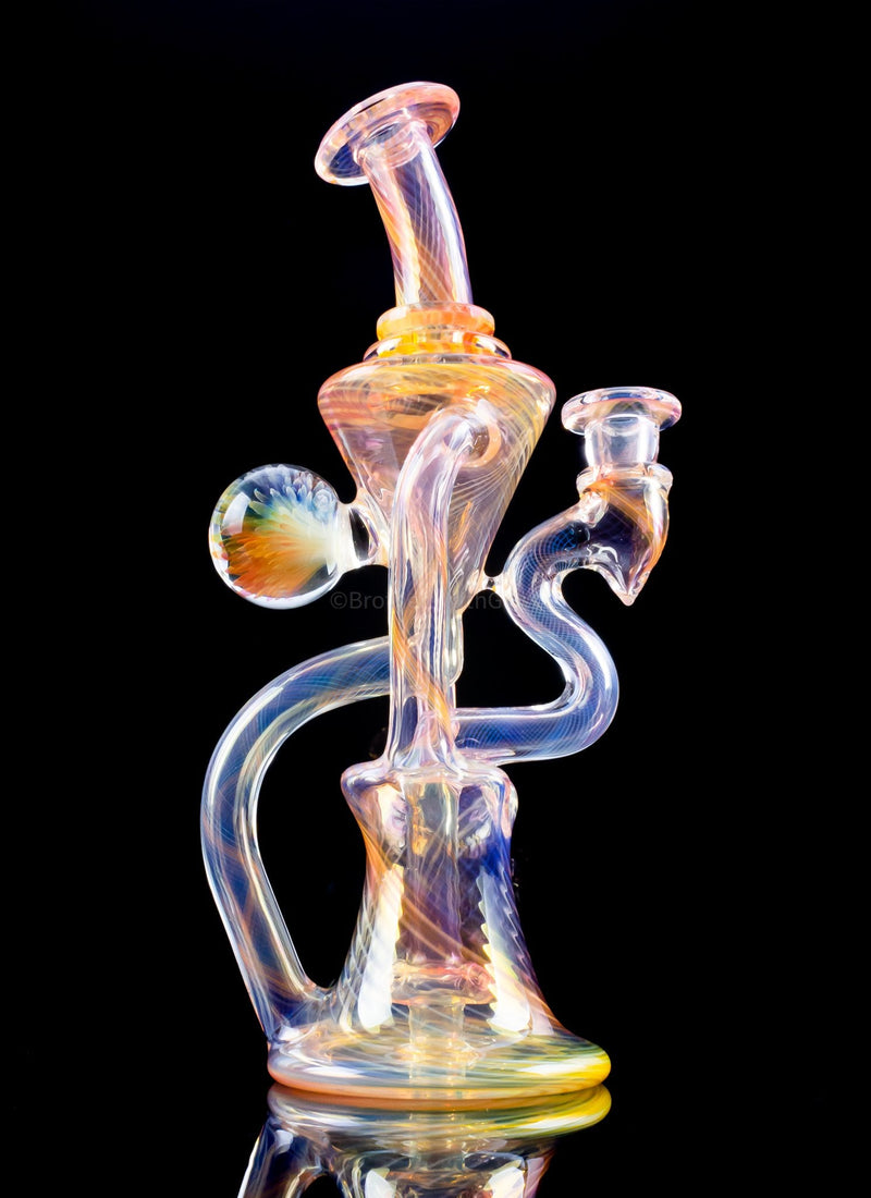 DOOM Glass Scalloped Fume Recycler Dab Rig - 9.