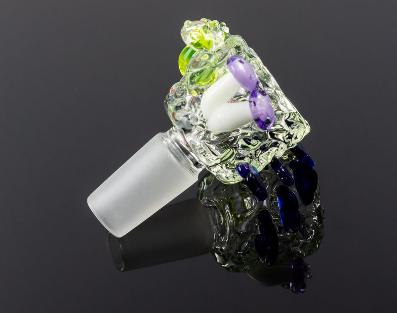 Empire Glassworks 14mm UV Reactive Cozmic Critters Mushroom Slide.
