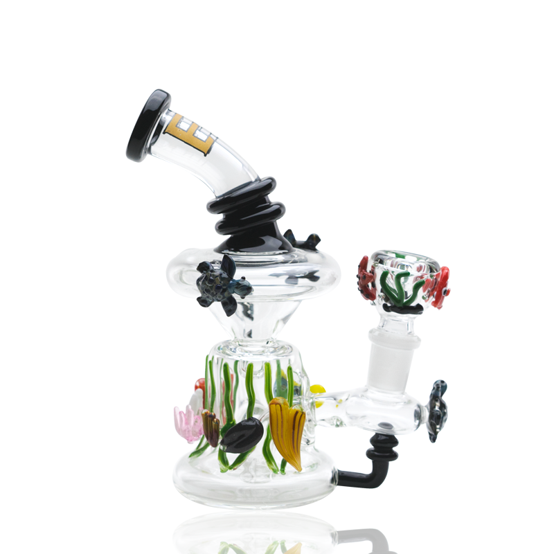 Empire Glassworks East Australian Current Mini Recycler Dab Rig.