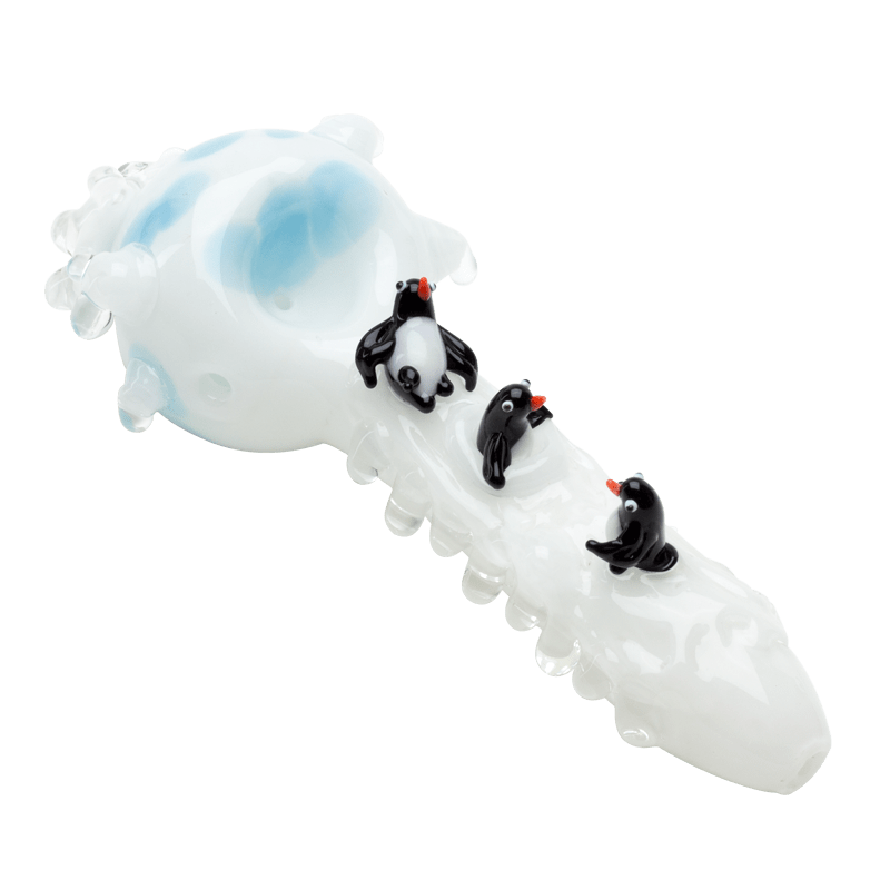 Empire Glassworks Heady Icy Penguins Hand Pipe.