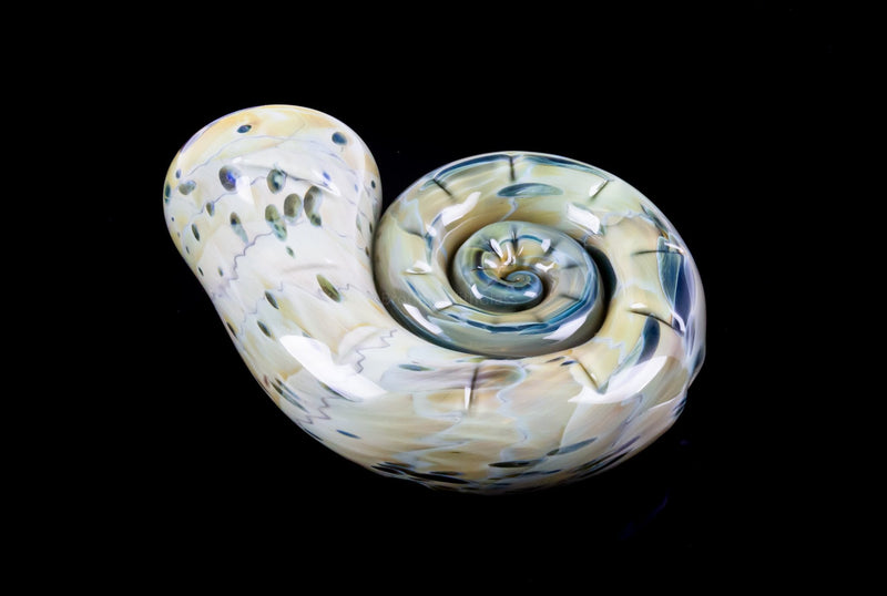 Empire Glassworks Spiral Shell Chillum Hand Pipe - Natural.