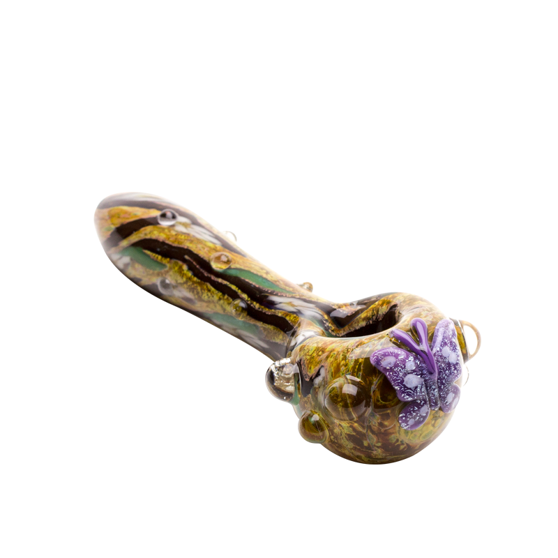 Empire Glassworks Viola Butterfly Small Hand Pipe.