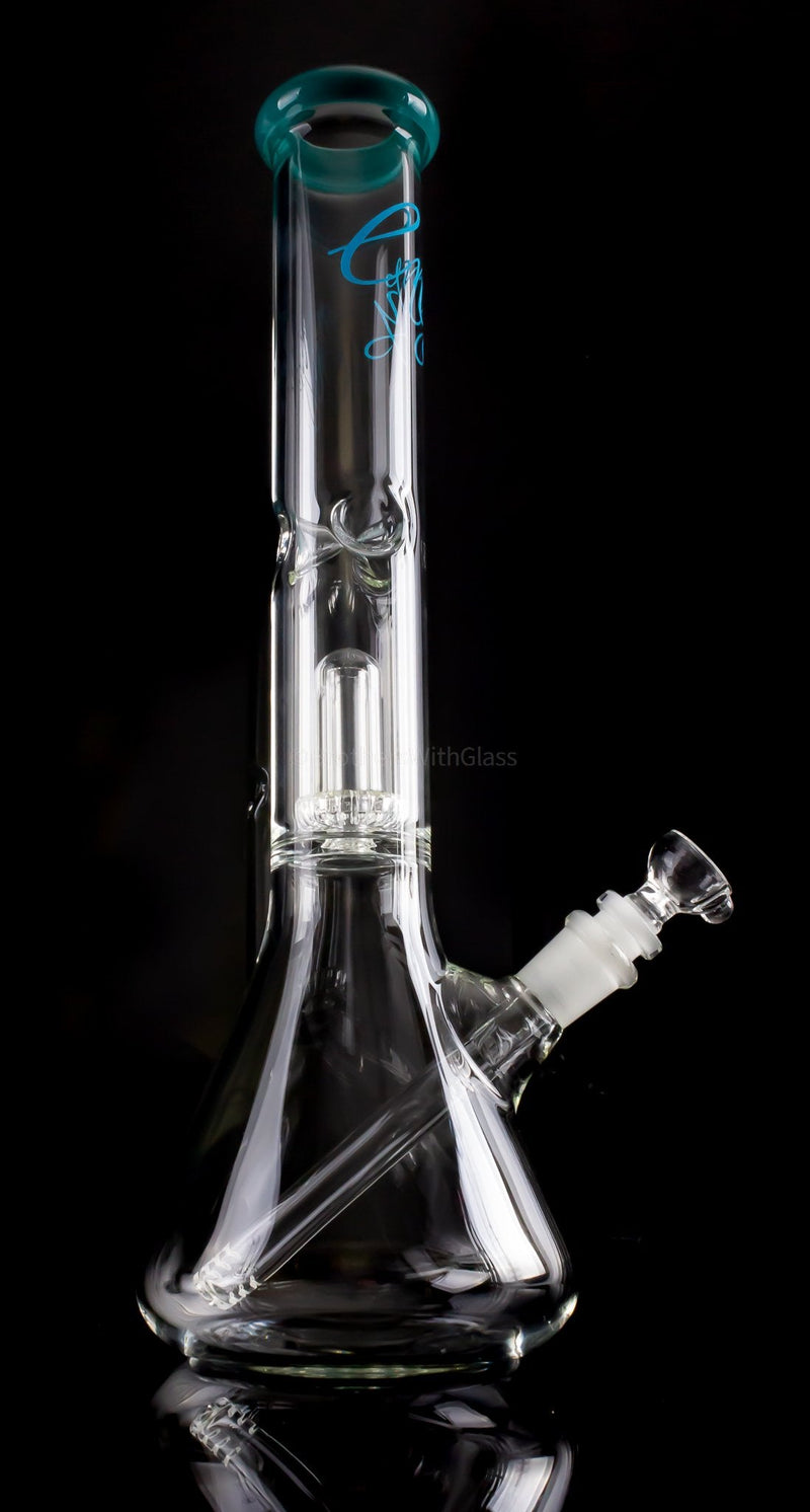 Envy Glass Designs 50mm Circ Showerhead Perc 16 In Beaker Bong.