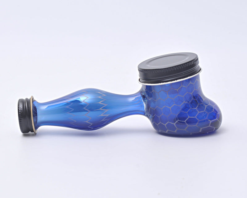 Flowstate Glass Baller Hammer Hand Pipe - Fumed Cobalt Flowstate Glass